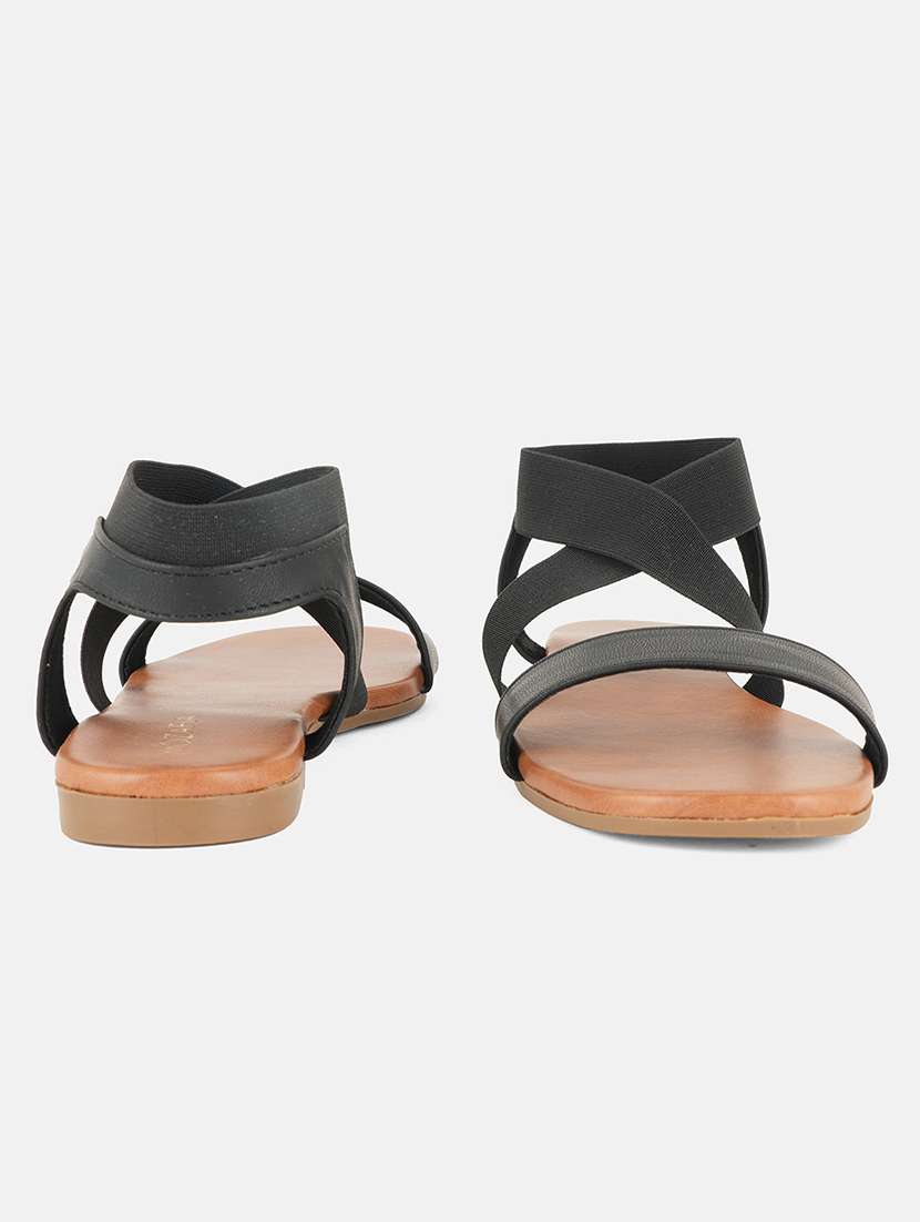 women solid ankle strap flat sandal - 22341468 -  Standard Image - 2