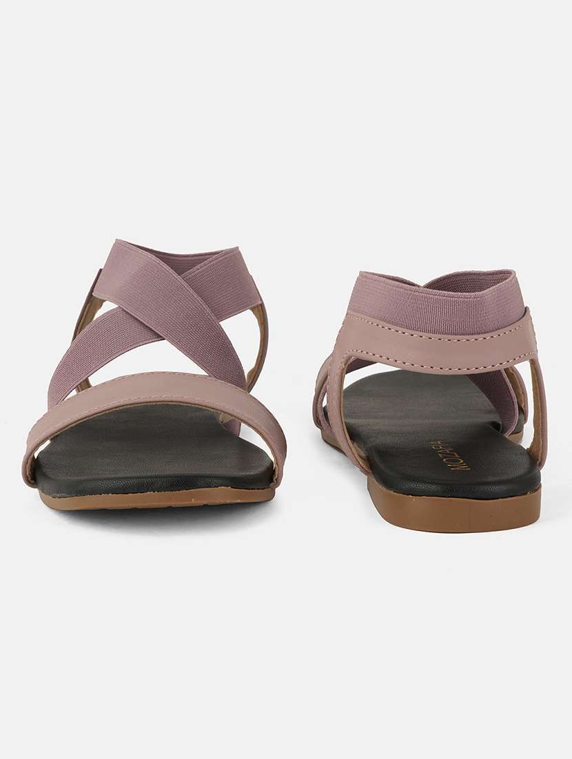 women solid ankle strap flat sandal - 22341469 -  Standard Image - 2