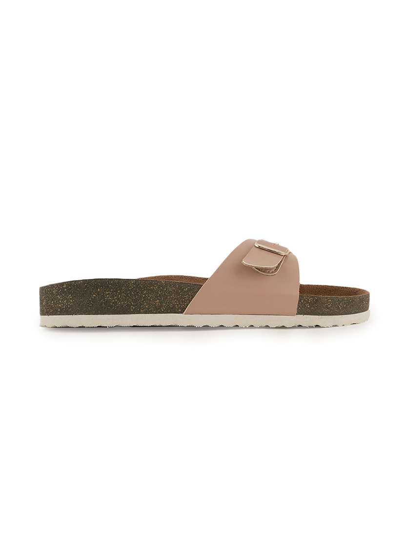 Women Solid Slip On Flat Sandal - 22341484 -  Standard Image - 2