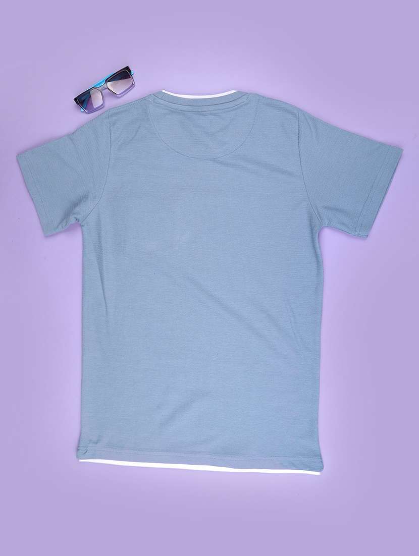 blue cotton blend tshirt - 22341557 -  Standard Image - 2