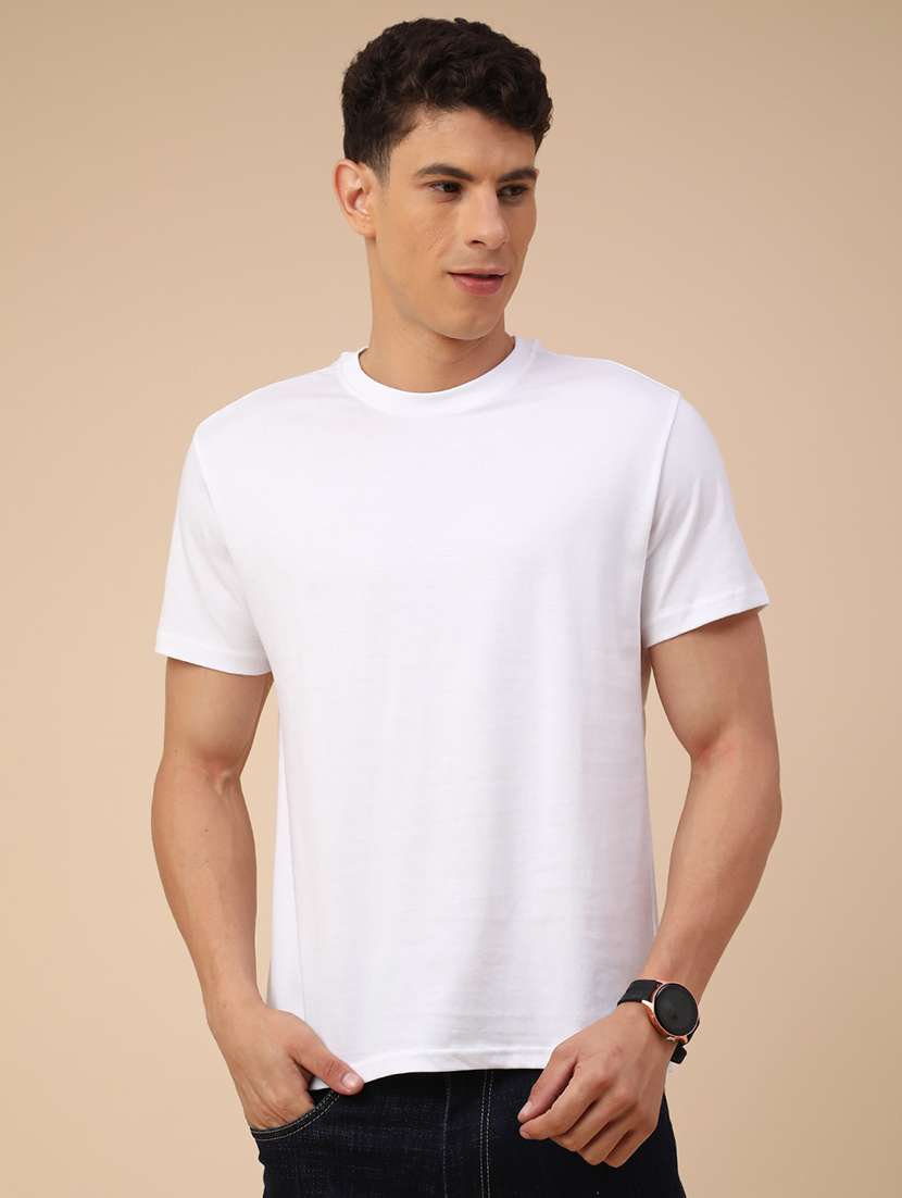 men solid short sleeve regular fit t-shirt - 22341642 -  Standard Image - 2