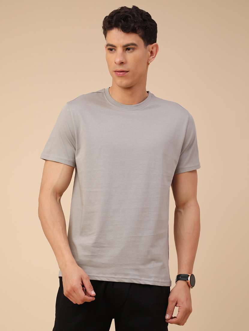 men solid short sleeve regular fit t-shirt - 22341643 -  Standard Image - 2