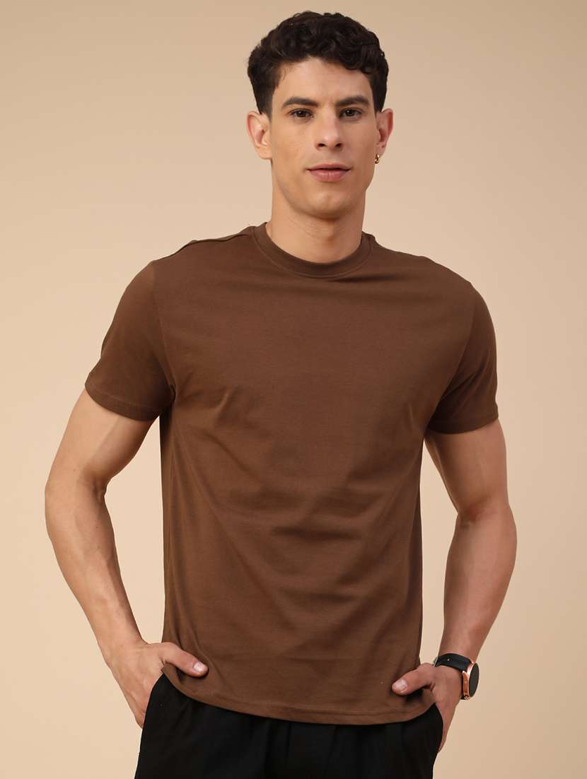 men solid short sleeve regular fit t-shirt - 22341644 -  Standard Image - 2