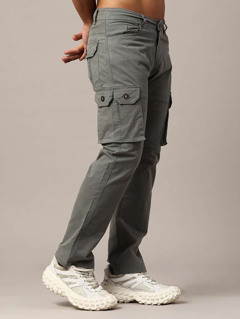 men solid mid rise regular fit cargo  - 22341742 -  Standard Image - 2
