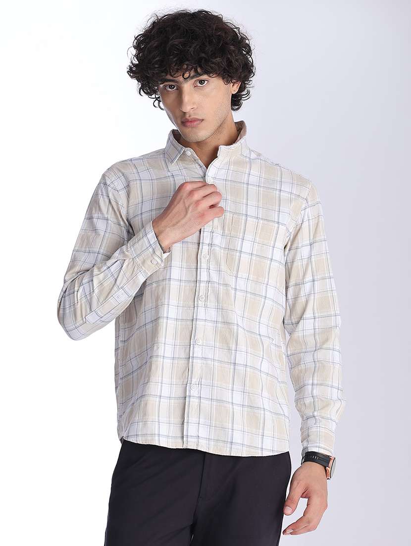 Men Checkered Long Sleeve Regular Fit Casual Shirt - 22341815 -  Standard Image - 2