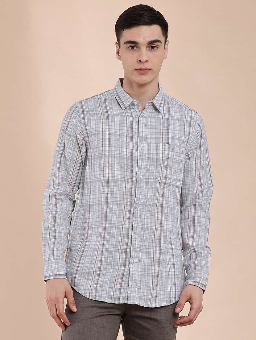 grey cotton casual shirt - 22341817 -  Standard Image - 2