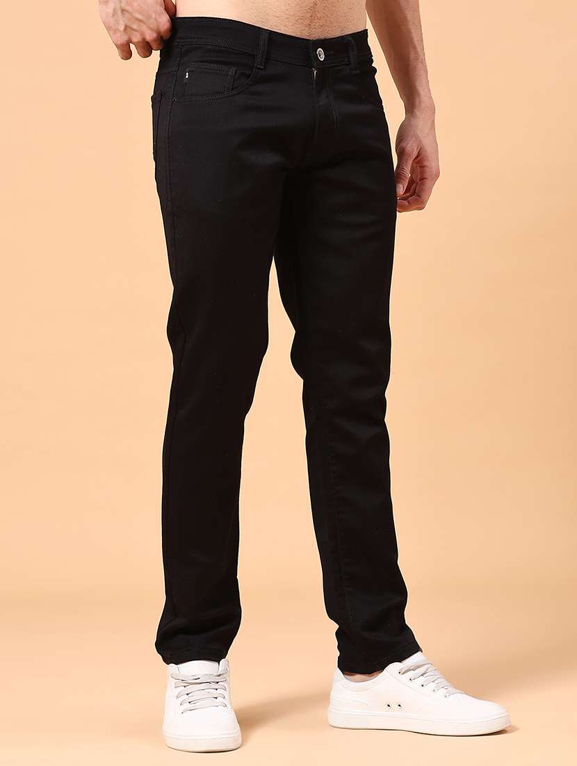men plain mid rise full length jeans - 22341867 -  Standard Image - 2