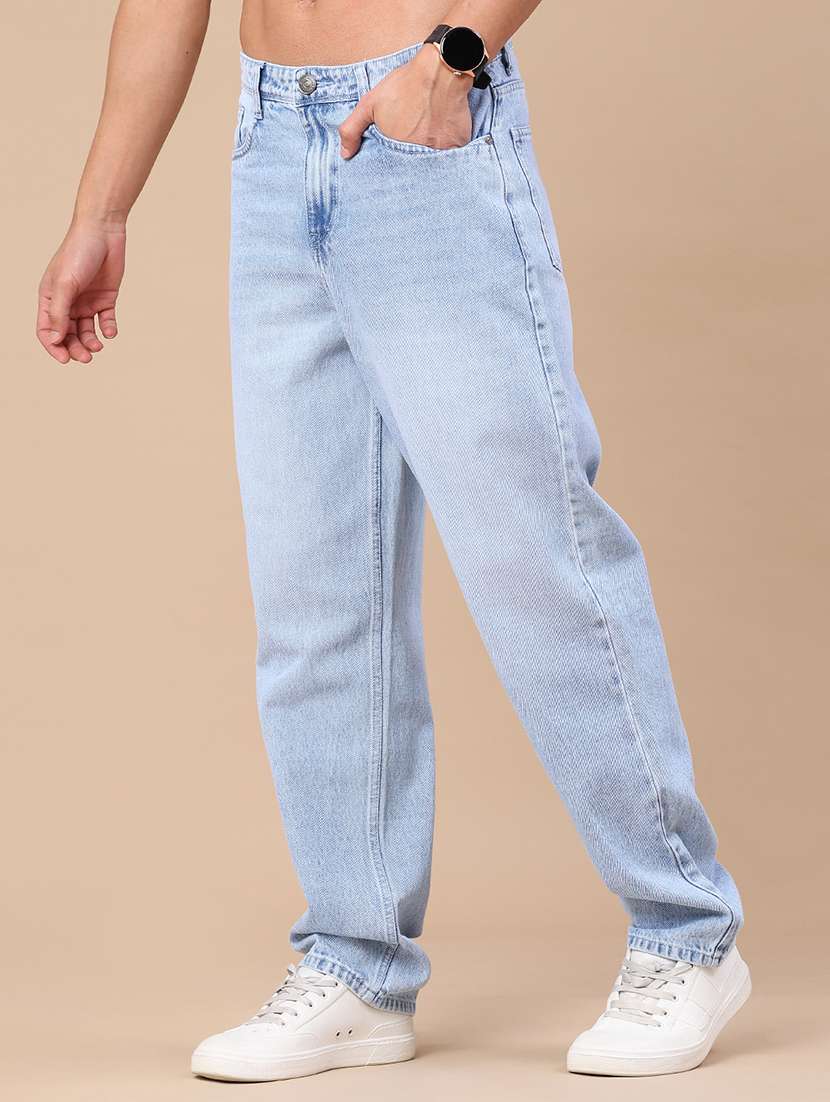 men washed mid rise full length relaxed fit jeans - 22341871 -  Standard Image - 2
