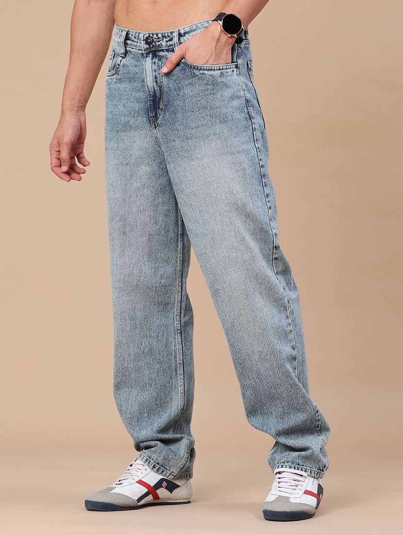 men washed mid rise full length relaxed fit jeans - 22341873 -  Standard Image - 2