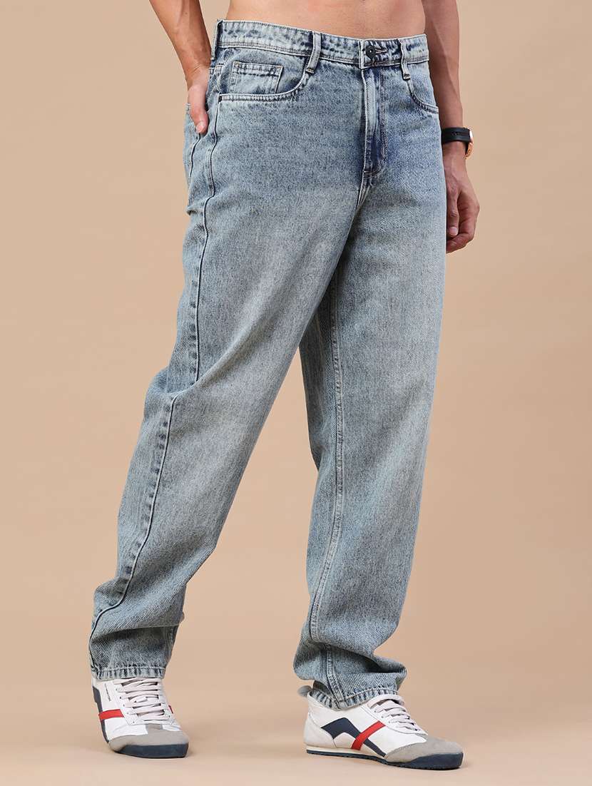 men washed mid rise full length relaxed fit jeans - 22341881 -  Standard Image - 2