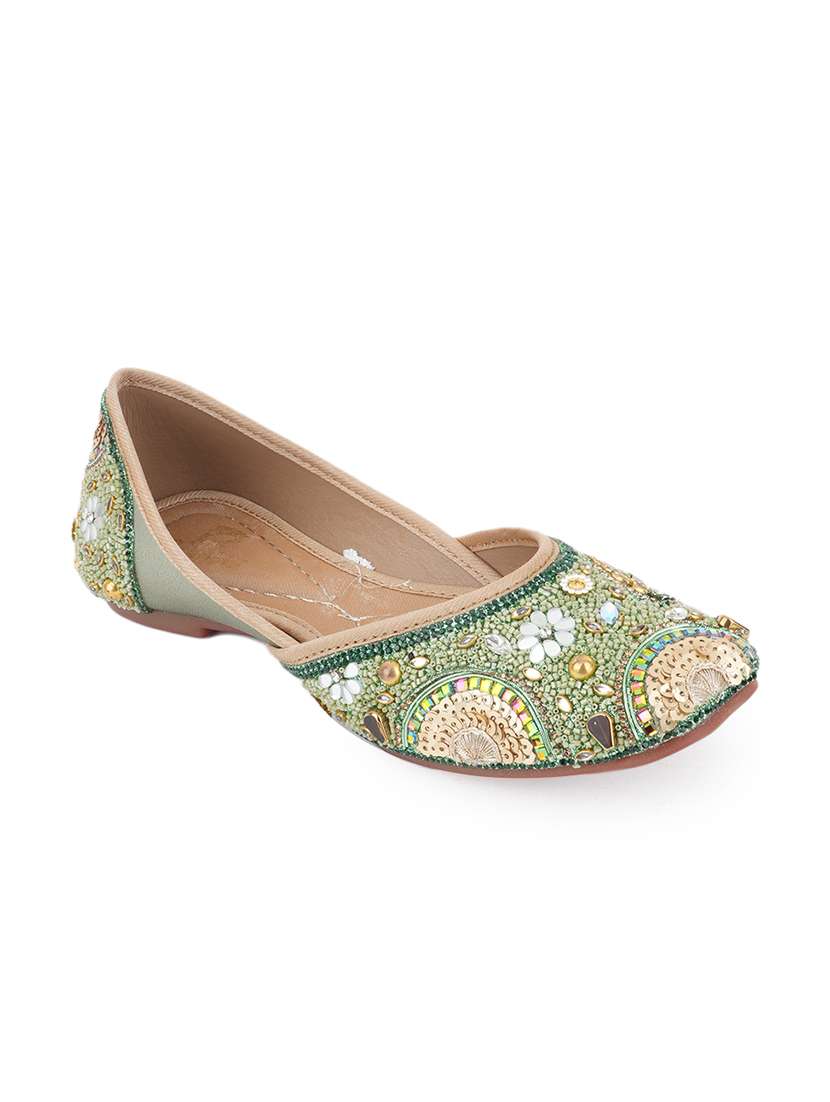 women embellished slip on mojari - 22342031 -  Standard Image - 2