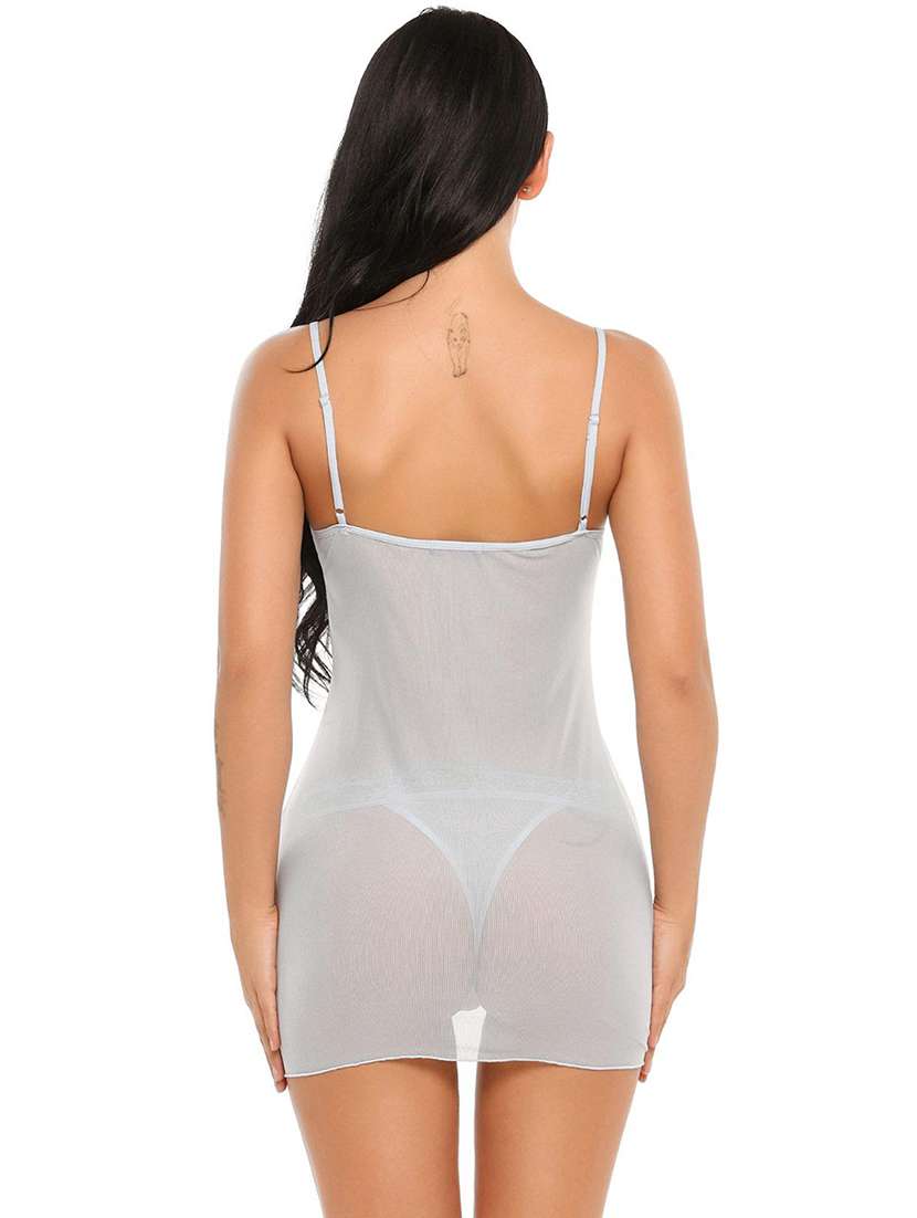 women self designed sleeveless lace babydoll - 22342272 -  Standard Image - 2