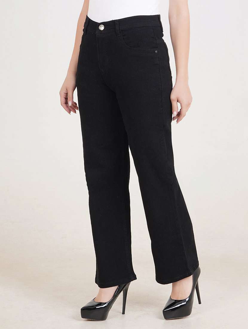 women solid mid rise straight jean - 22342410 -  Standard Image - 2