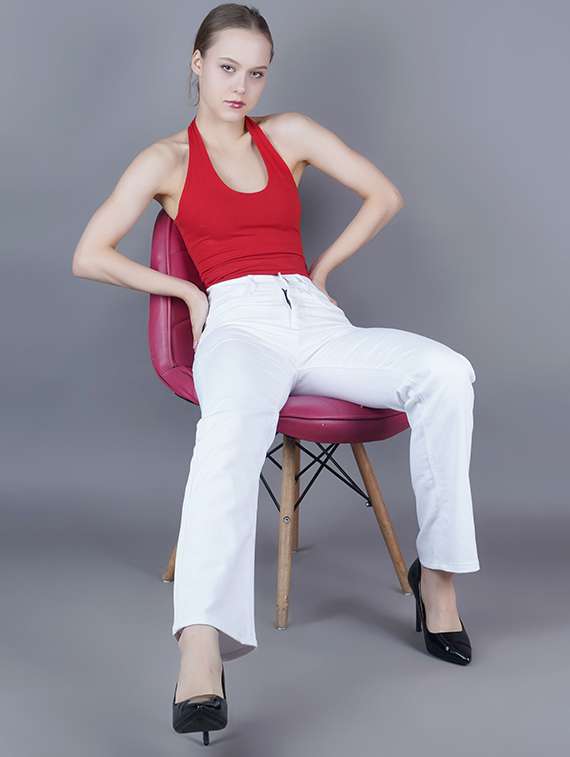 women solid mid rise straight jean - 22342456 -  Standard Image - 2