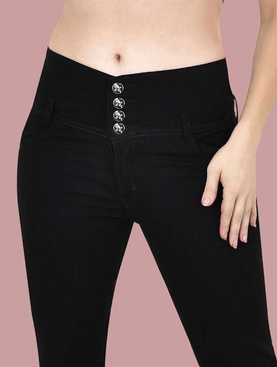 women solid mid rise slim fit jean - 22342714 -  Standard Image - 2