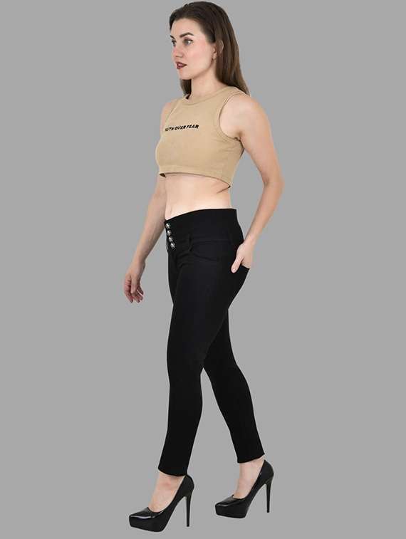 women solid mid rise slim fit jeans - 22342724 -  Standard Image - 2
