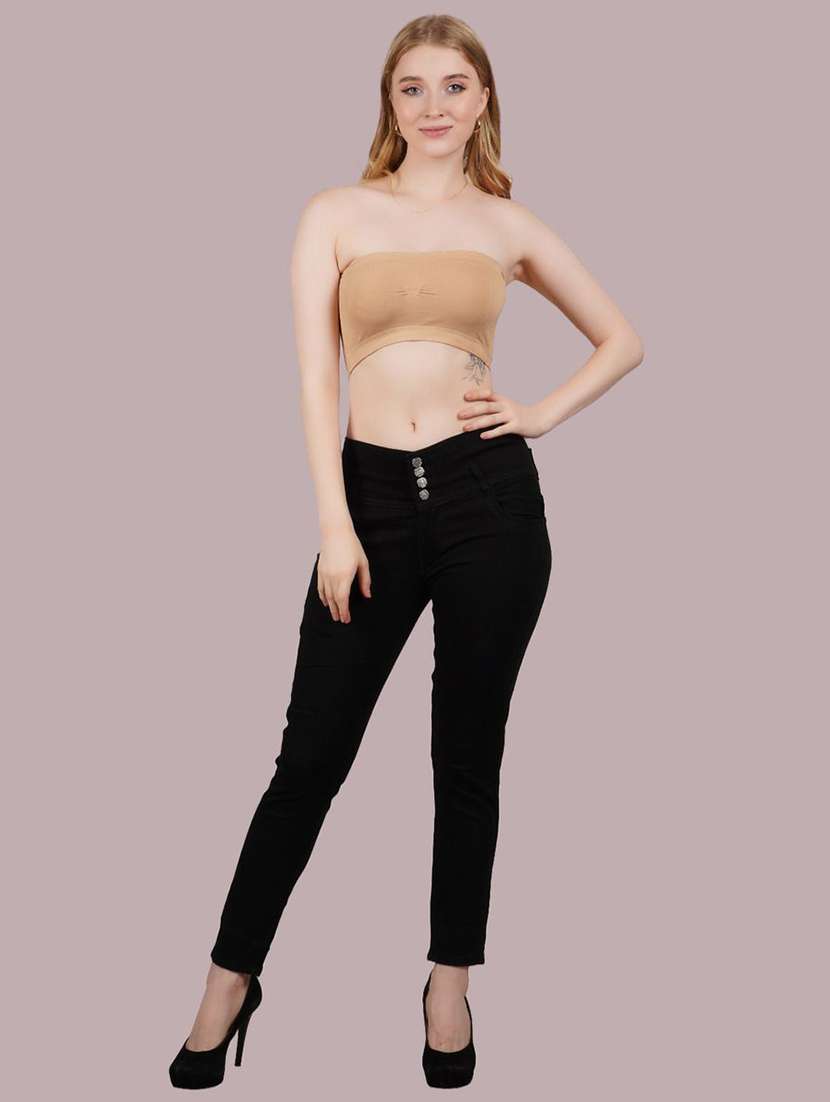 women solid mid rise slim fit jean - 22342729 -  Standard Image - 2