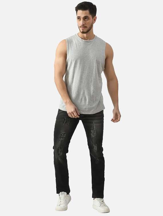 men distress mid rise full length jeans - 22342762 -  Standard Image - 2