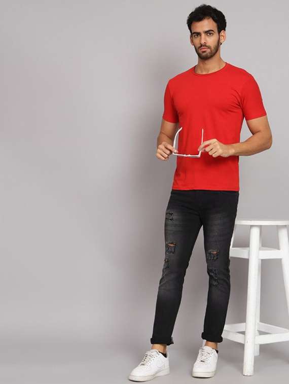 men distress mid rise ankle length jeans - 22342766 -  Standard Image - 2