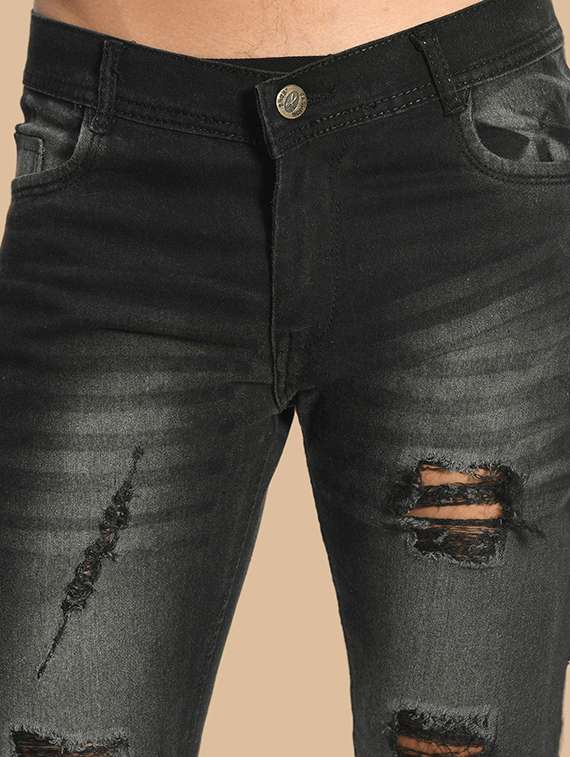 men distress mid rise ankle length jeans - 22342769 -  Standard Image - 2