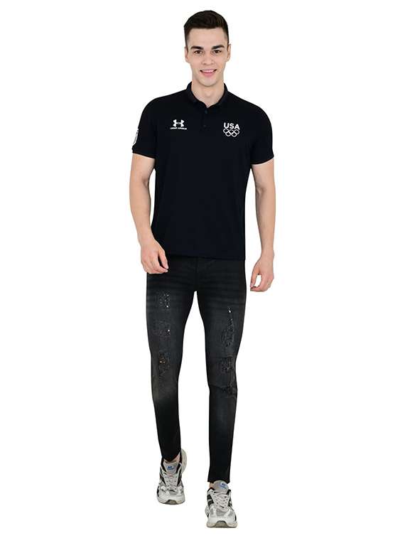 men distress mid rise full length slim fit jeans - 22342777 -  Standard Image - 2