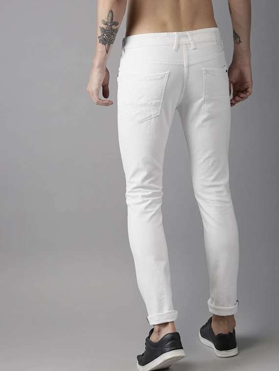 men plain mid rise full length jeans - 22342985 -  Standard Image - 2