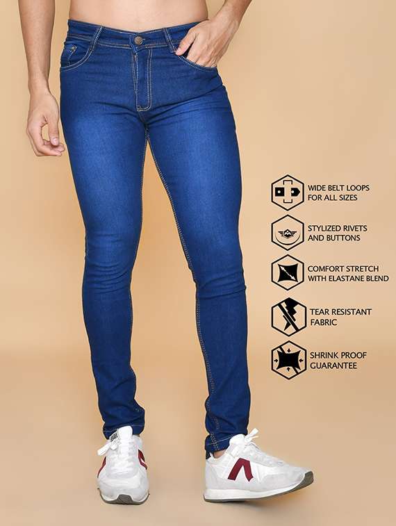 men washed mid rise full length jeans - 22343006 -  Standard Image - 2