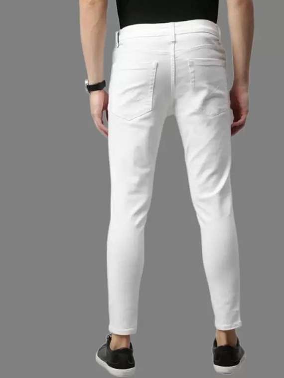 men plain mid rise ankle length slim fit jeans - 22343027 -  Standard Image - 2
