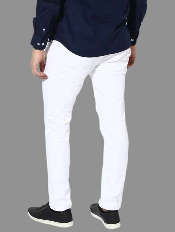 men plain mid rise full length slim fit jeans - 22343043 -  Standard Image - 2