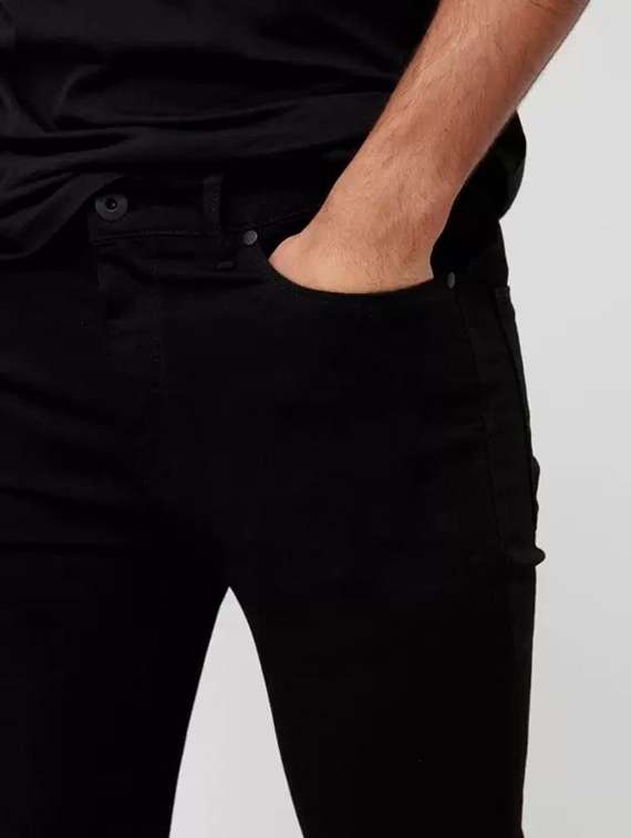 Men Plain Mid Rise Full Length Skinny Fit Jeans - 22343071 -  Standard Image - 2