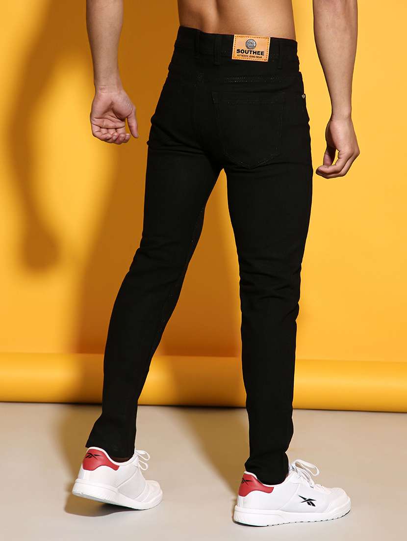 men plain mid rise full length jeans - 22343104 -  Standard Image - 2