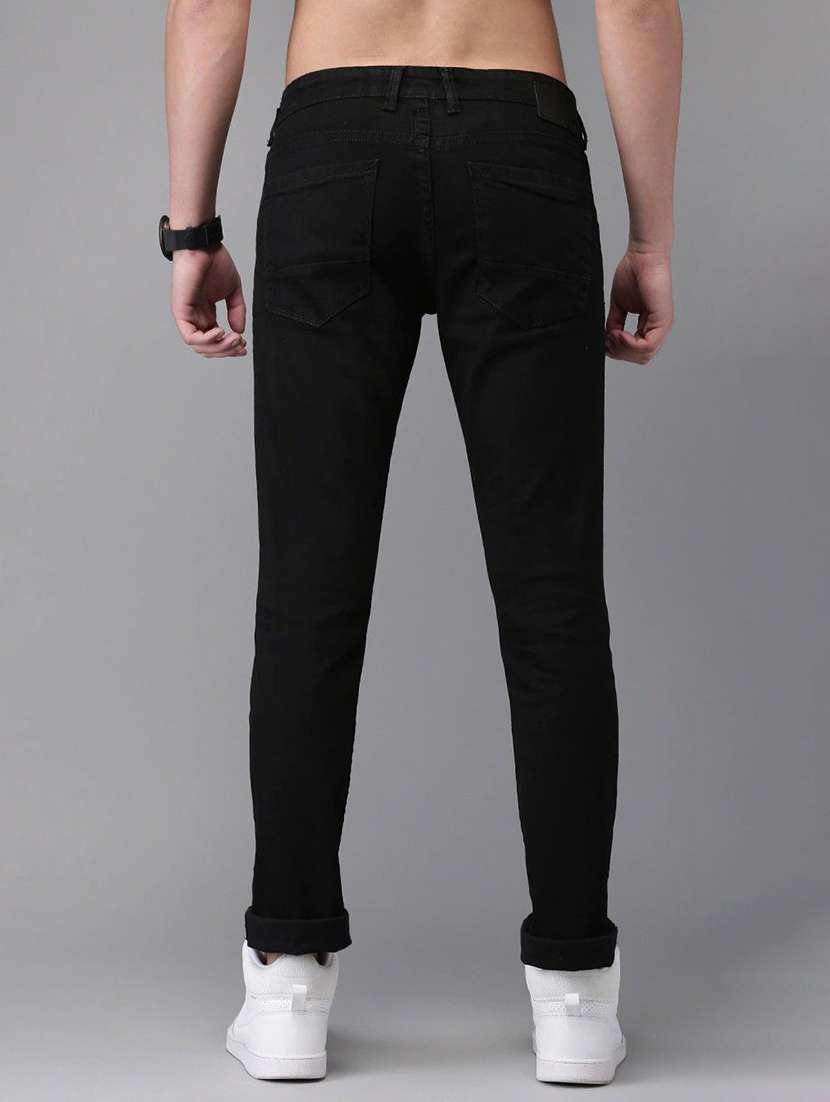 men plain mid rise full length jeans - 22343109 -  Standard Image - 2