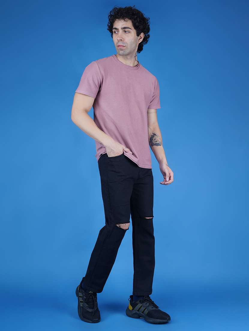 men slash knee mid rise full length jeans - 22343280 -  Standard Image - 2