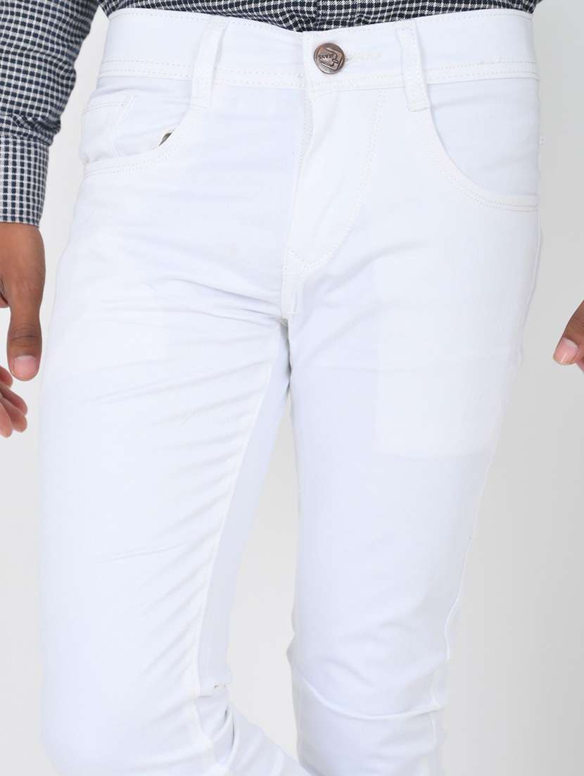 men plain mid rise full length jeans - 22343305 -  Standard Image - 2