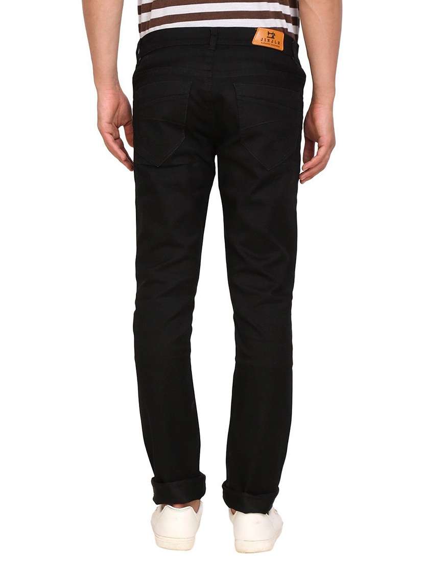 men plain mid rise full length jeans - 22343629 -  Standard Image - 2