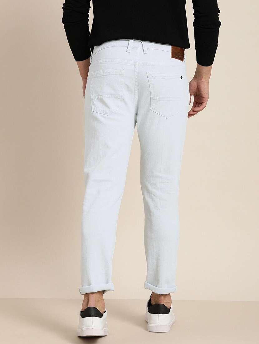 men plain mid rise full length jeans - 22343649 -  Standard Image - 2