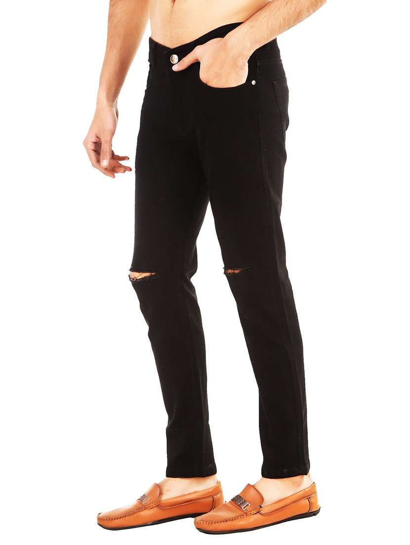 men slash knee mid rise full length jeans - 22343675 -  Standard Image - 2