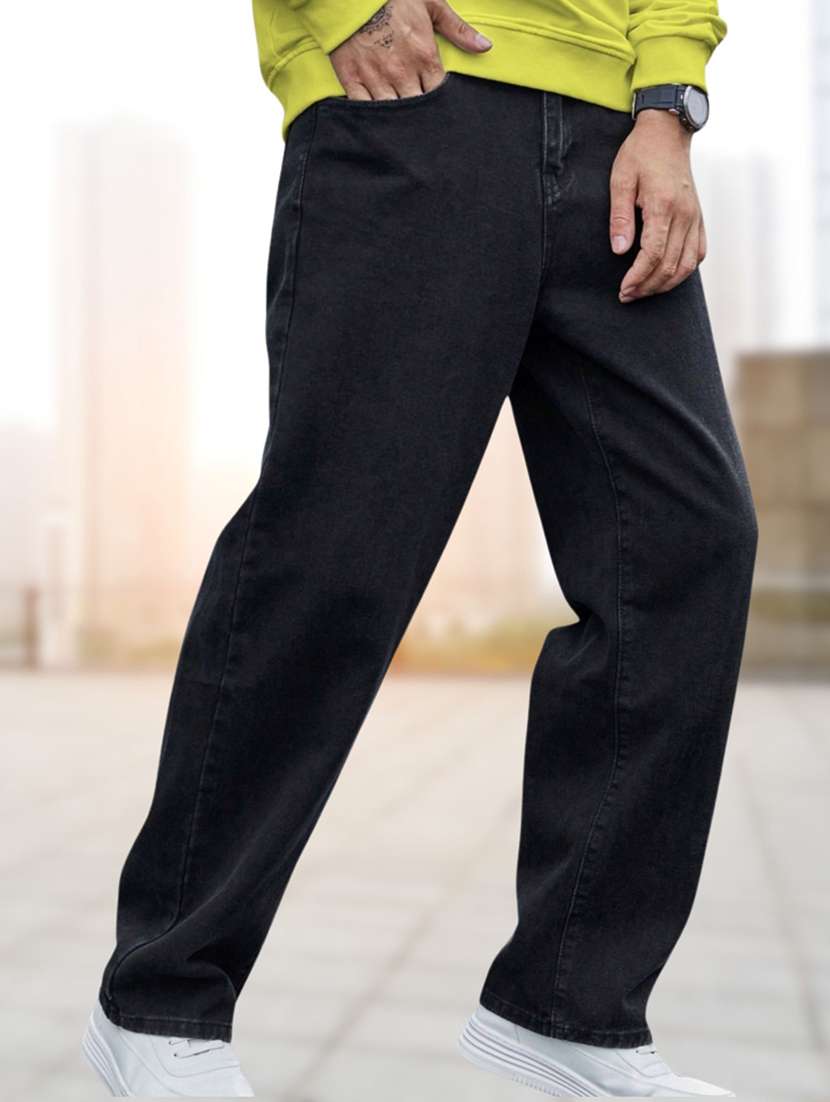 men solid mid rise relaxed fit jeans  - 22343924 -  Standard Image - 2