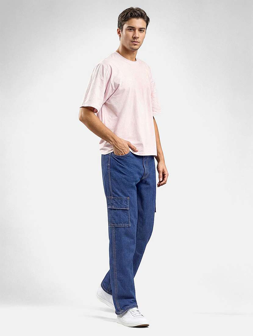 men solid mid rise regular fit cargo  - 22343937 -  Standard Image - 2