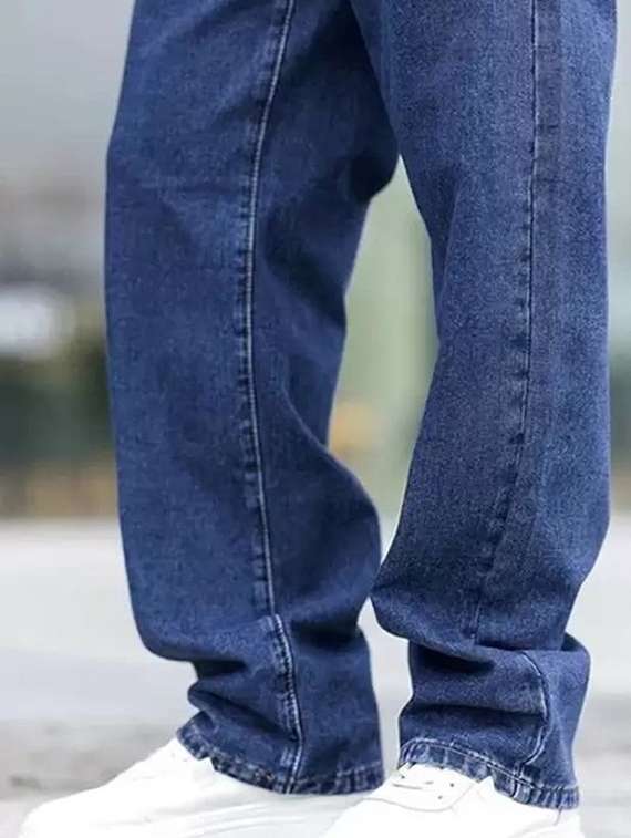 men plain mid rise full length jeans - 22343983 -  Standard Image - 2
