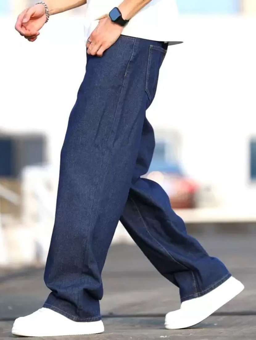 men plain mid rise full length denim jeans - 22343985 -  Standard Image - 2
