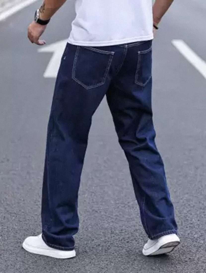 men plain mid rise full length denim jeans - 22343987 -  Standard Image - 2