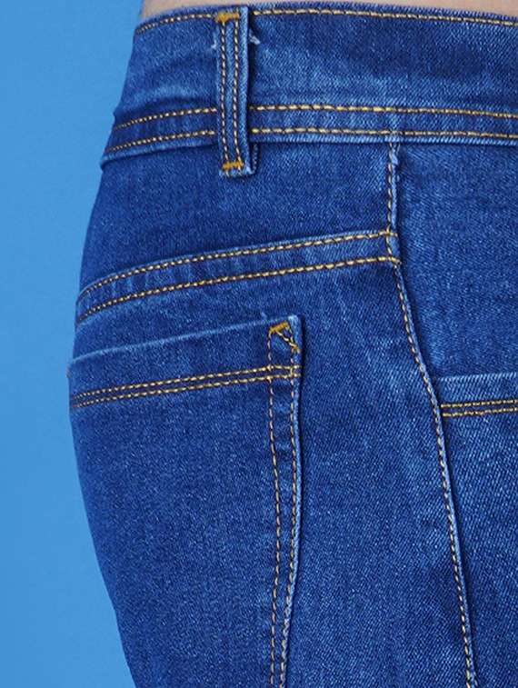 men plain mid rise full length denim jeans - 22344013 -  Standard Image - 2