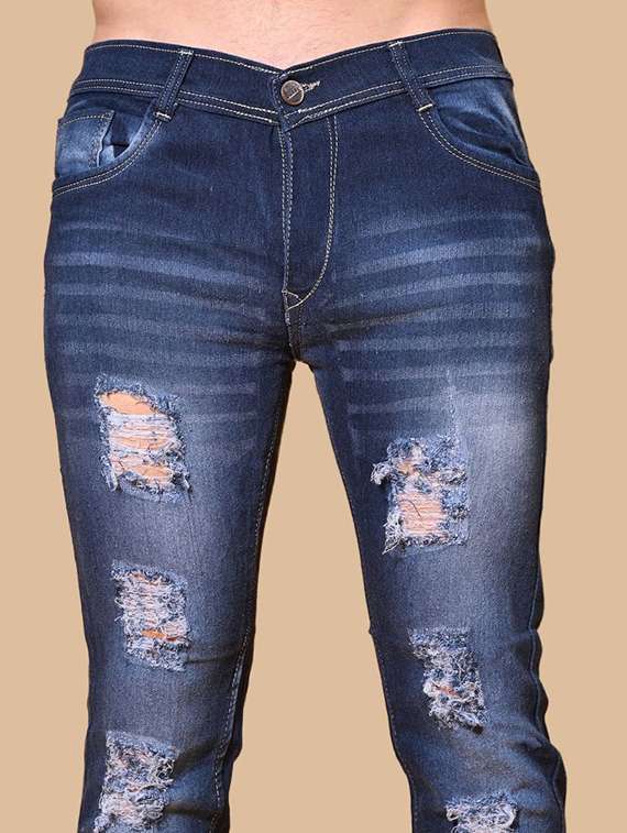 men distress mid rise full length jeans - 22344063 -  Standard Image - 2