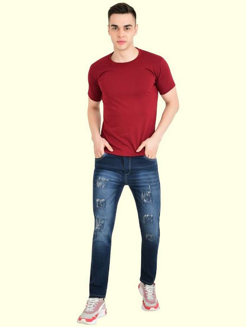 men distress mid rise full length jeans - 22344097 -  Standard Image - 2