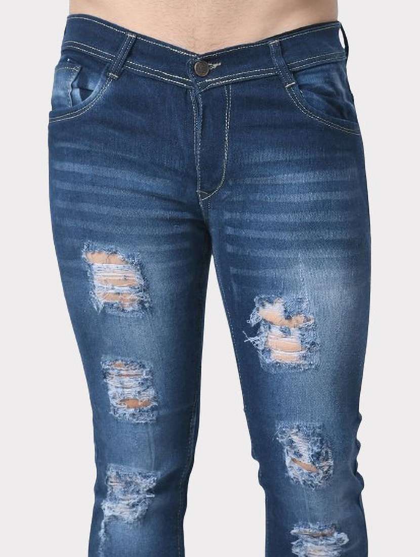 men distress mid rise full length jeans - 22344104 -  Standard Image - 2