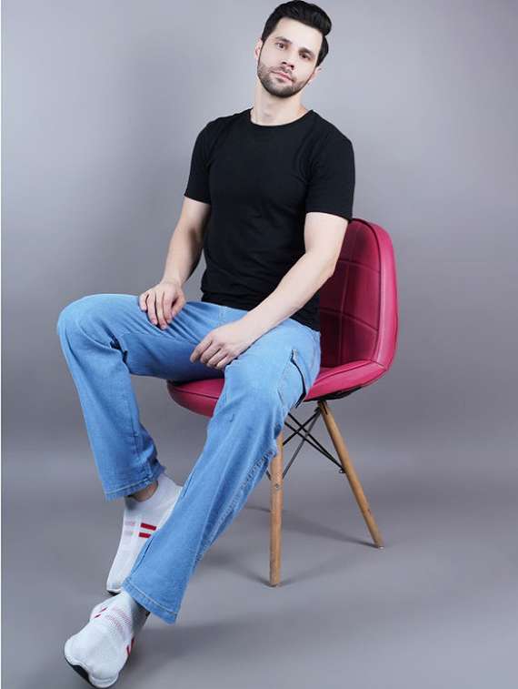 men solid mid rise denim cargo - 22344159 -  Standard Image - 2