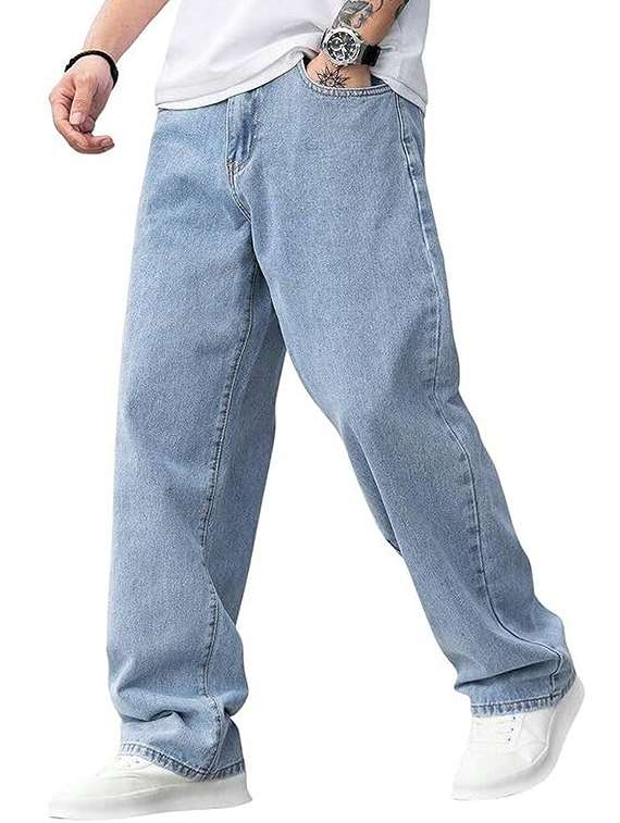 men plain mid rise full length denim jeans - 22344163 -  Standard Image - 2