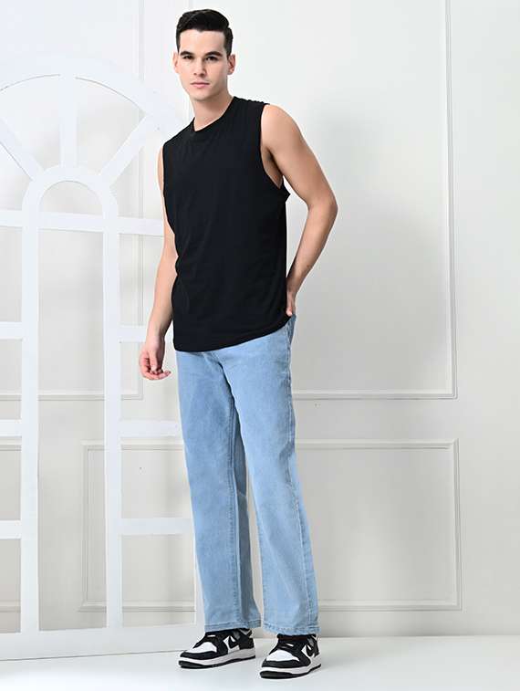 men plain mid rise full length denim jeans - 22344165 -  Standard Image - 2