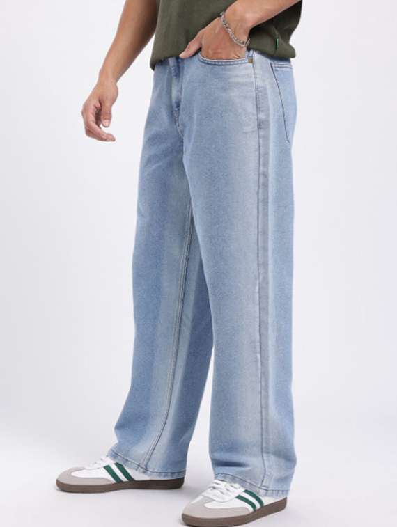 men plain mid rise full length jeans - 22344215 -  Standard Image - 2